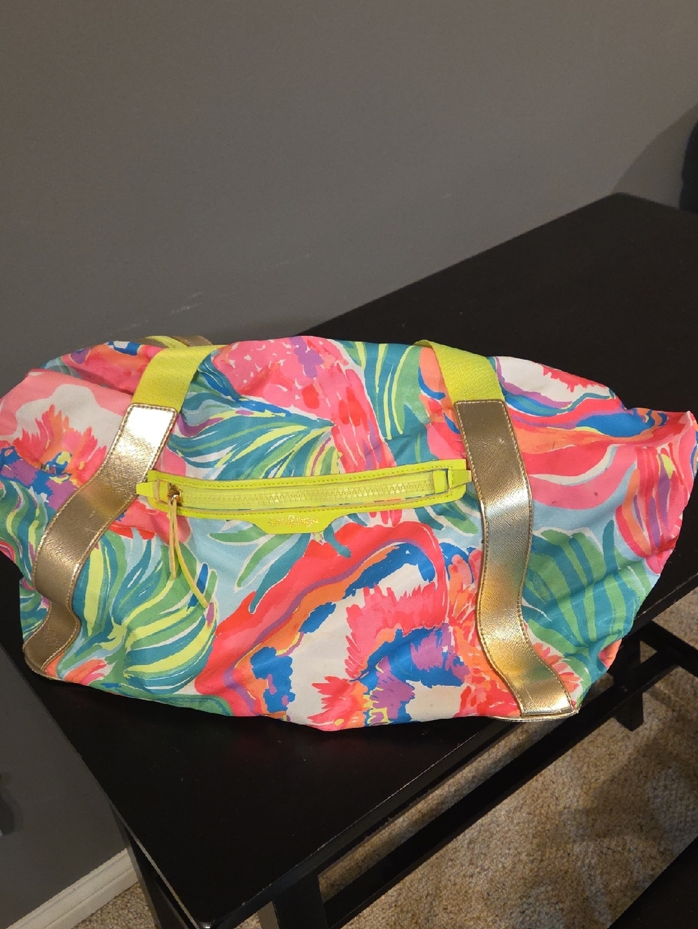 Lilly Pulitzer Neon Floral Tote Bag - Picture 3 of 6
